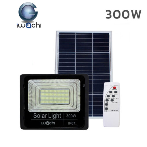 สปอร์ตไลท์โซล่าเซลล์ LED IWACHI 300W Solar Light